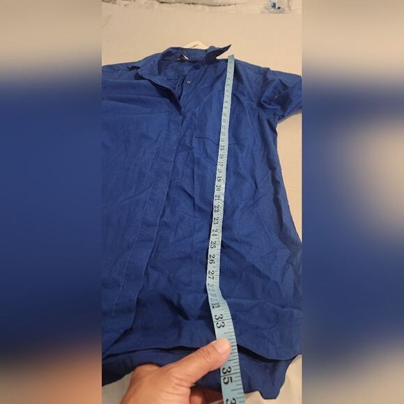 New Alix NYC Clay Poplin Shirt Dress in Cobalt Size Small - Picture 5 of 13